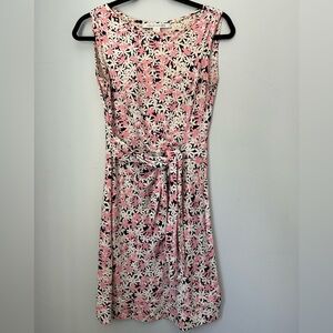 Diane Von Furstenberg Pink and White Floral Midi Dress